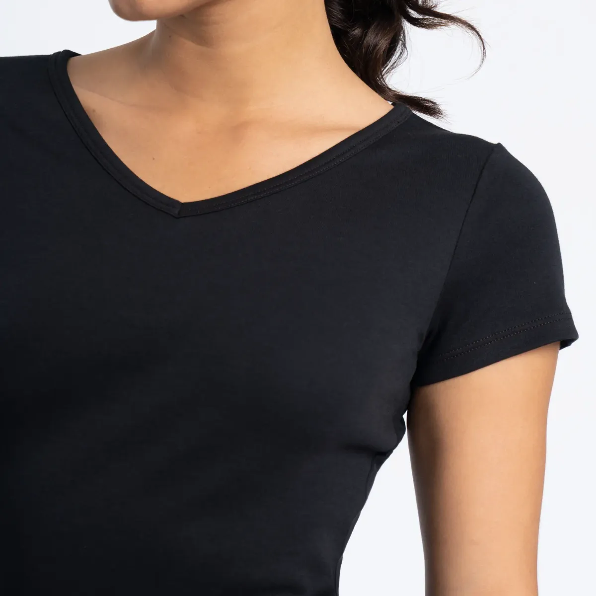 Women's Organic Pima Cotton V-Neck T-Shirt 6