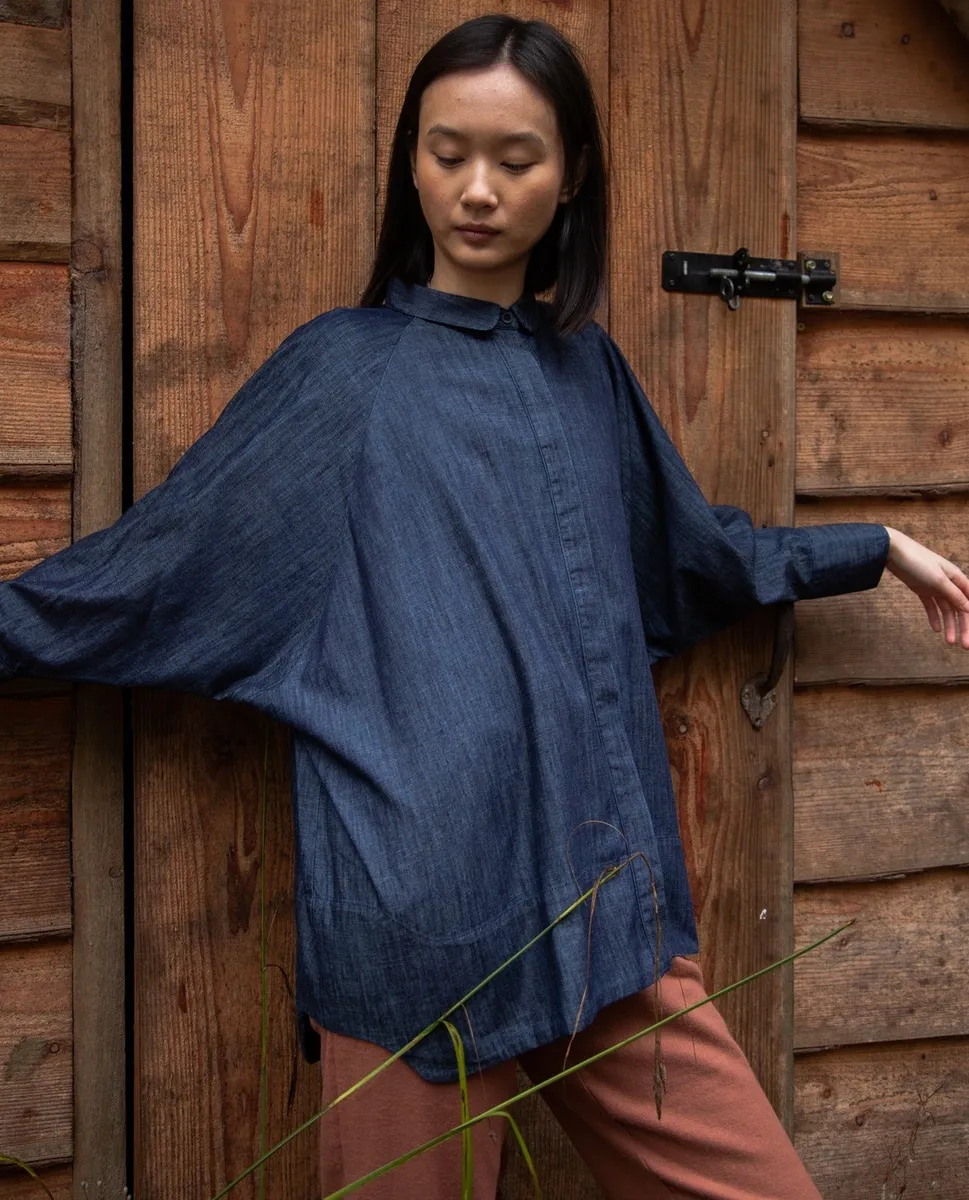 Adella-Leigh Chambray Shirt in Indigo 4