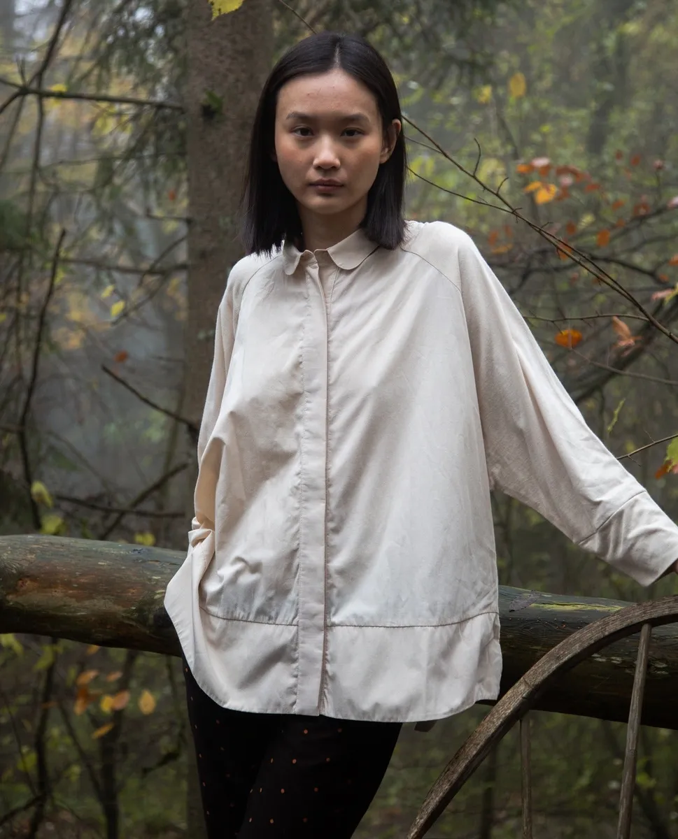 Adella Organic Cotton Shirt in Ecru 3