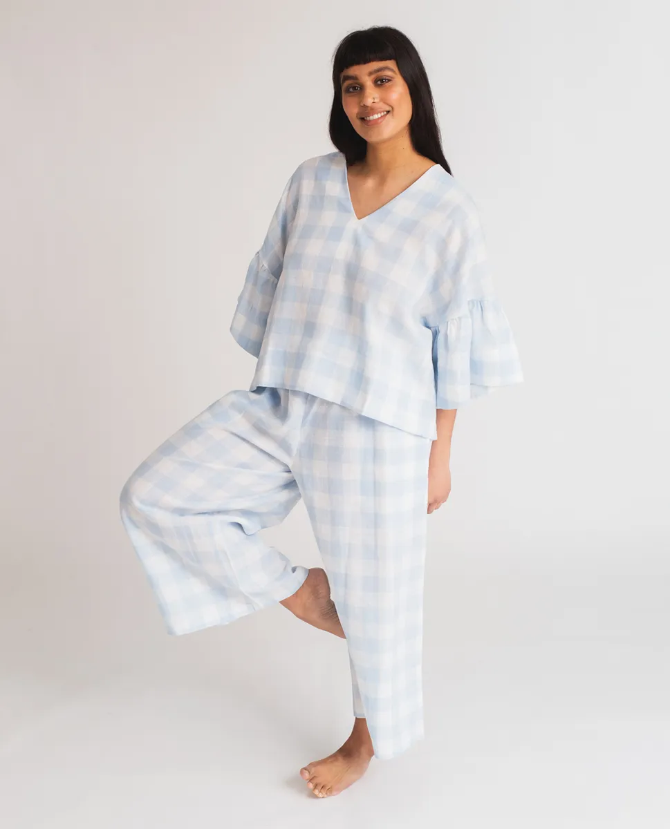 Adrienne-Gee Trousers in Pale Blue Size S Preloved 3