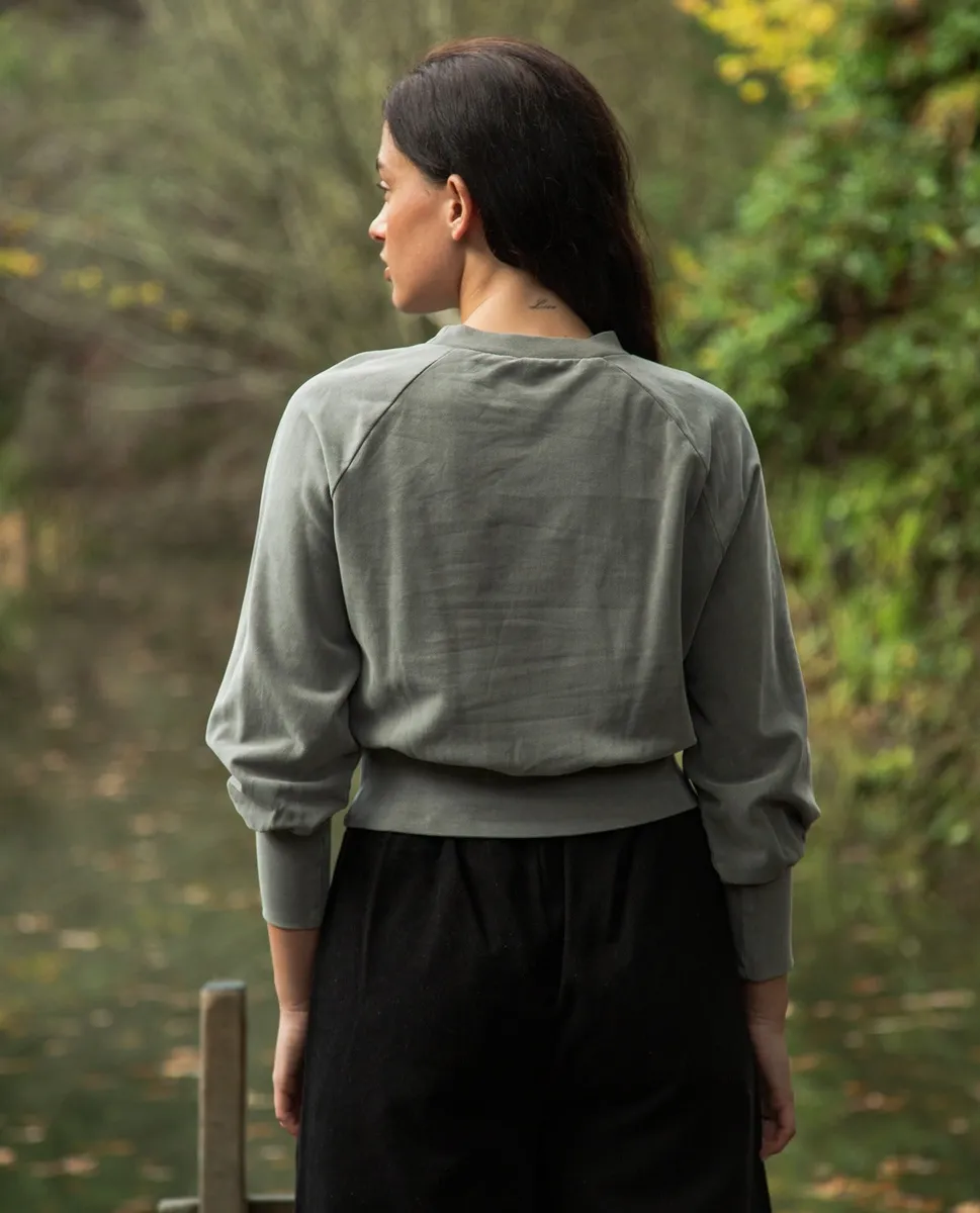 Alder Organic Cotton Sweatshirt in Slate Mineral Dye 3