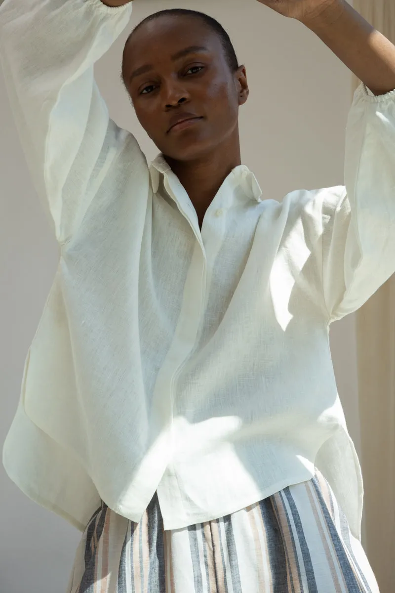 Amanda-May Linen Shirt in Off White 2