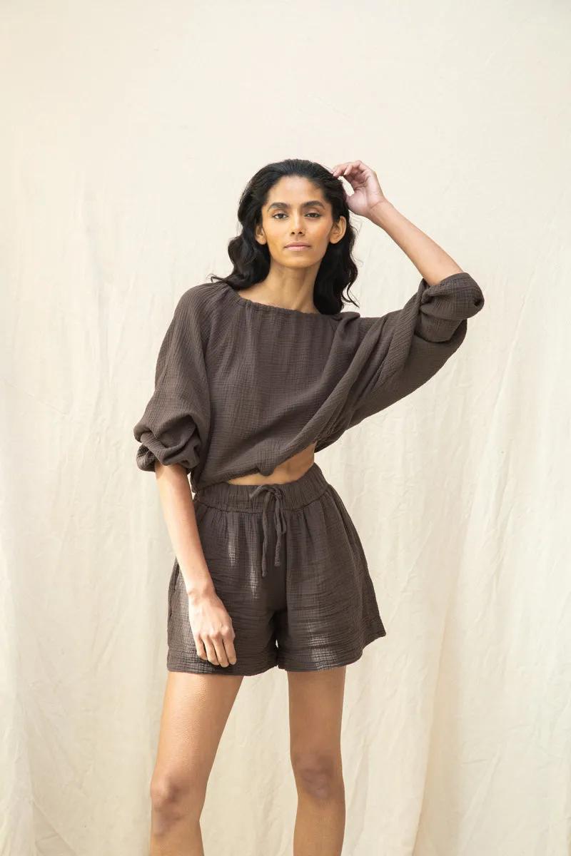 Arlo Organic Cotton Short in Cacao 4