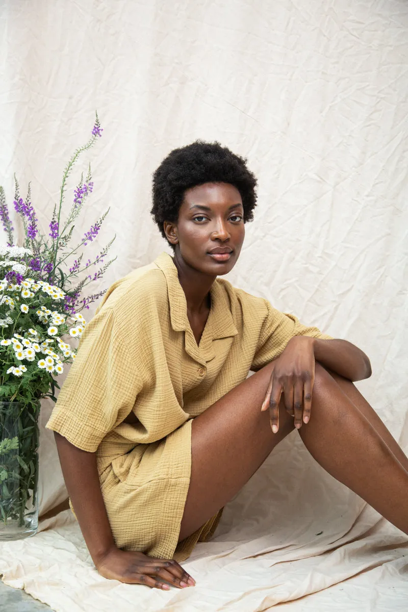 Arlo Organic Cotton Short in Straw 2