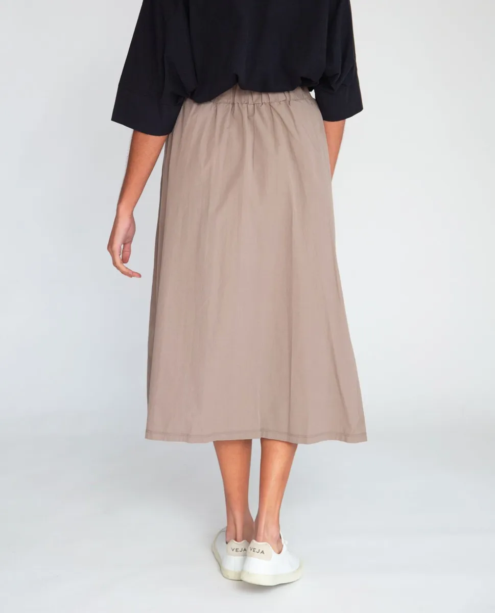 Ashley Organic Cotton Skirt In Olive 3