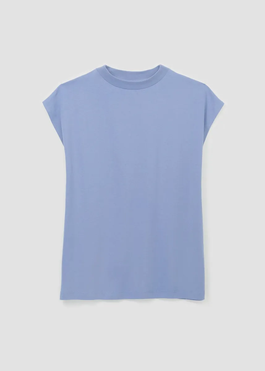 Aukai Organic Cotton Top in Washed Blue 2