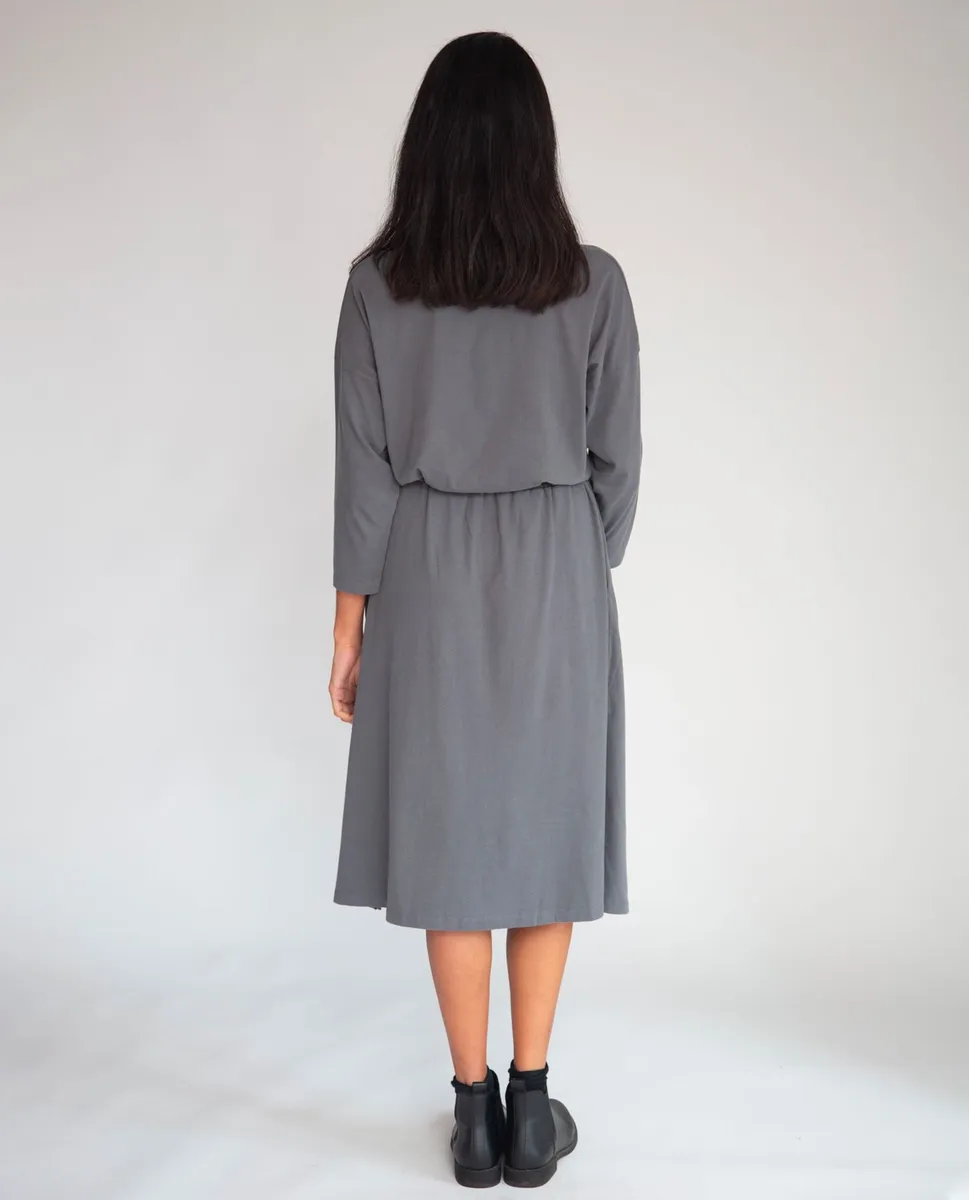 Bellamy Organic Cotton Dress In Charcoal 3