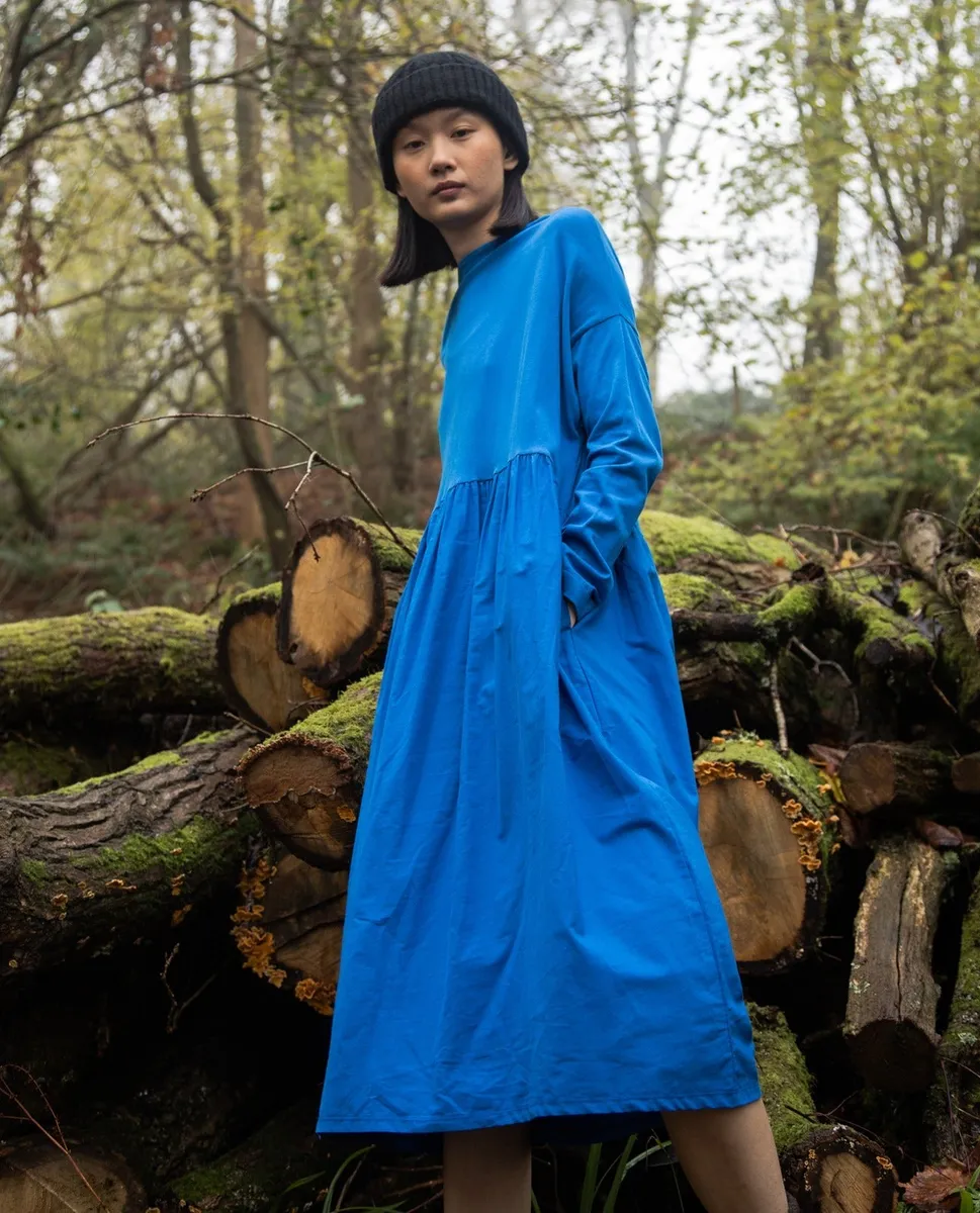 Bramble Organic Cotton Dress in Cobalt Blue S Preloved 2