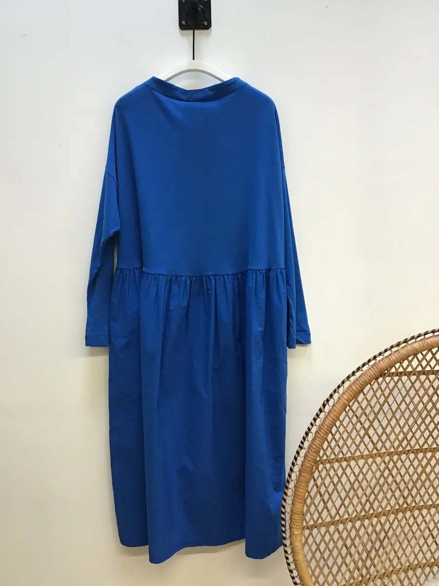 Bramble Organic Cotton Dress in Cobalt Blue S Preloved 3