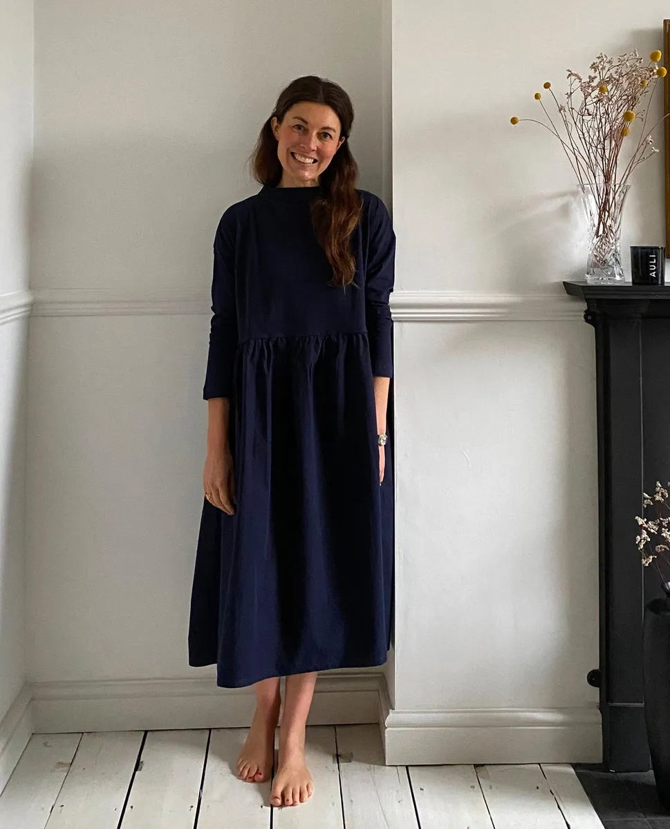Bramble Organic Cotton Dress in Night Sky 2