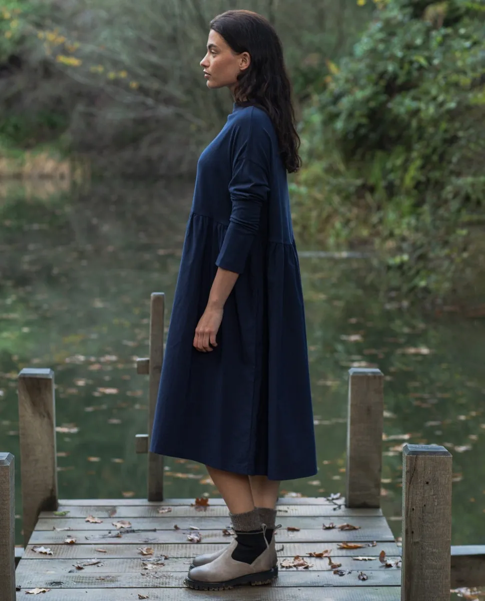 Bramble Organic Cotton Dress in Night Sky 3