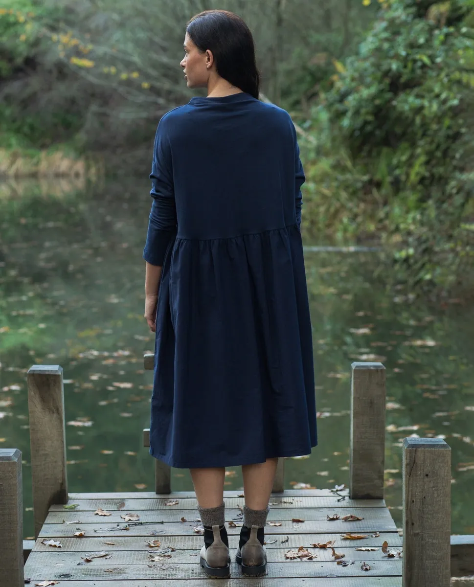 Bramble Organic Cotton Dress in Night Sky 4