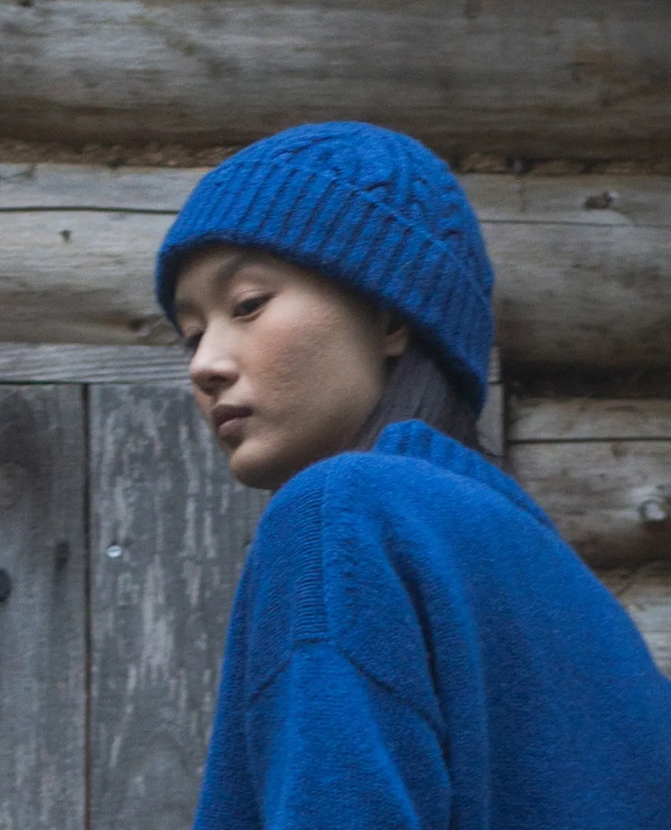 Brogan Lambswool Hat in Cobalt 2