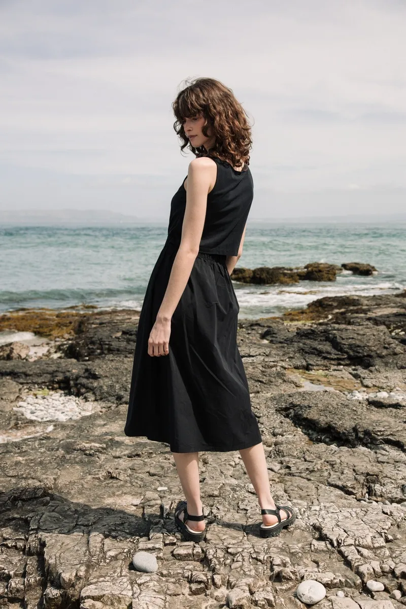 Cece Organic Cotton Dress in Black 2