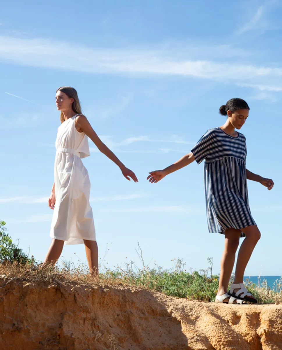 Cece Organic Cotton Dress In White 2