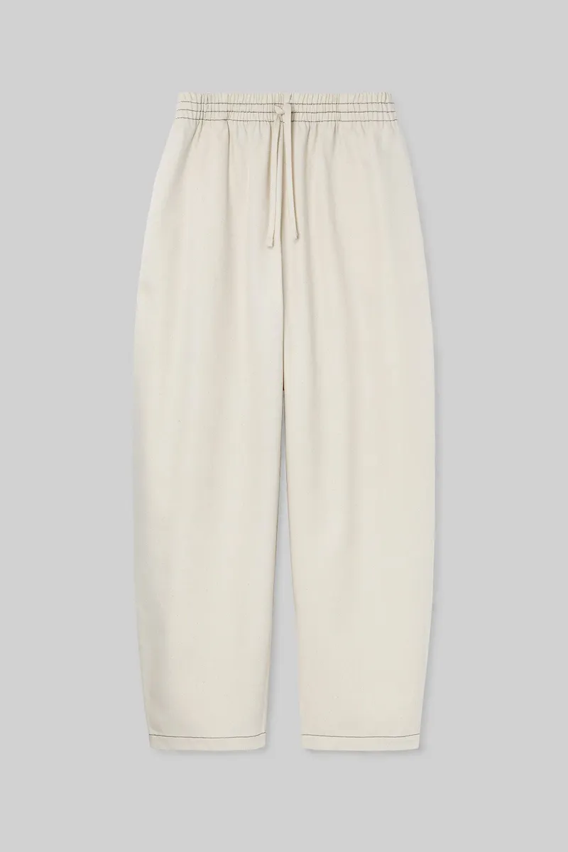 Cedar-Leigh Organic Cotton Denim Trousers in Ecru