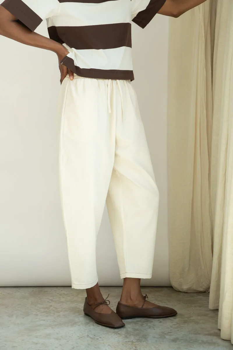 Cedar-Leigh Organic Cotton Denim Trousers in Ecru 6