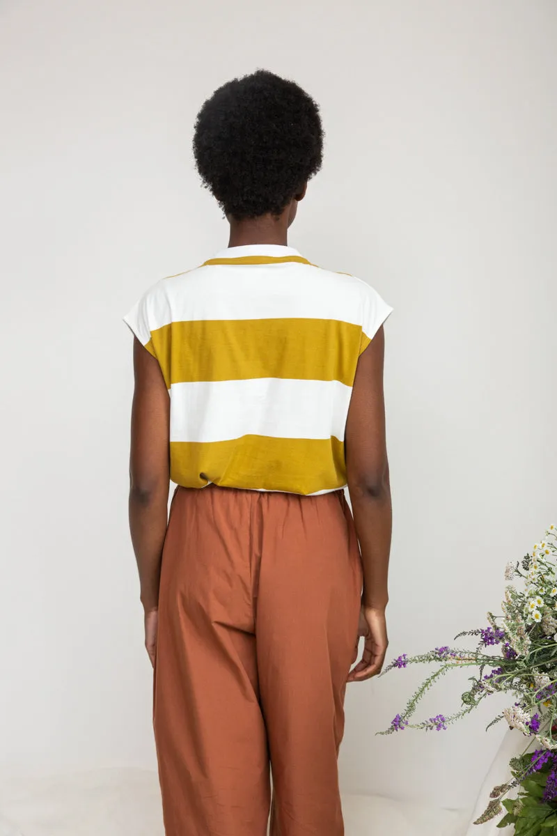 Cedar Organic Cotton Trouser in Russet 3