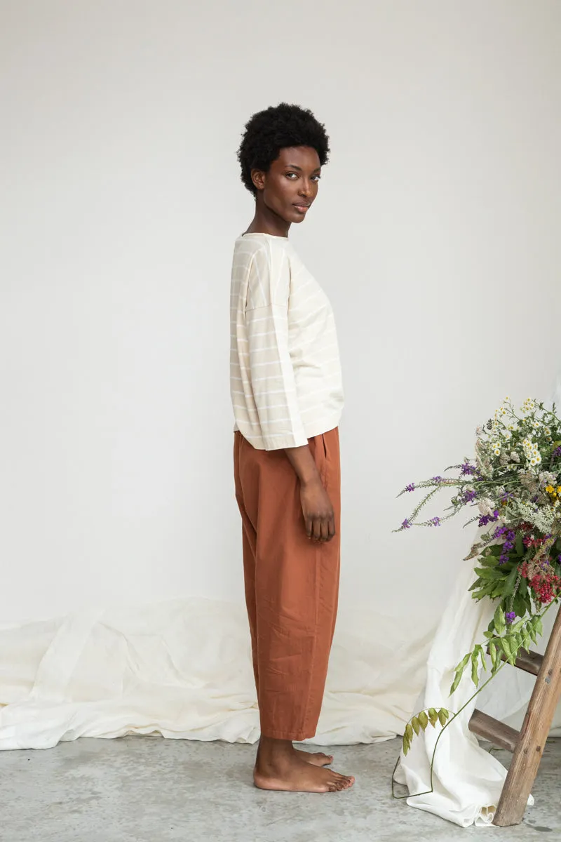 Cedar Organic Cotton Trouser in Russet 5