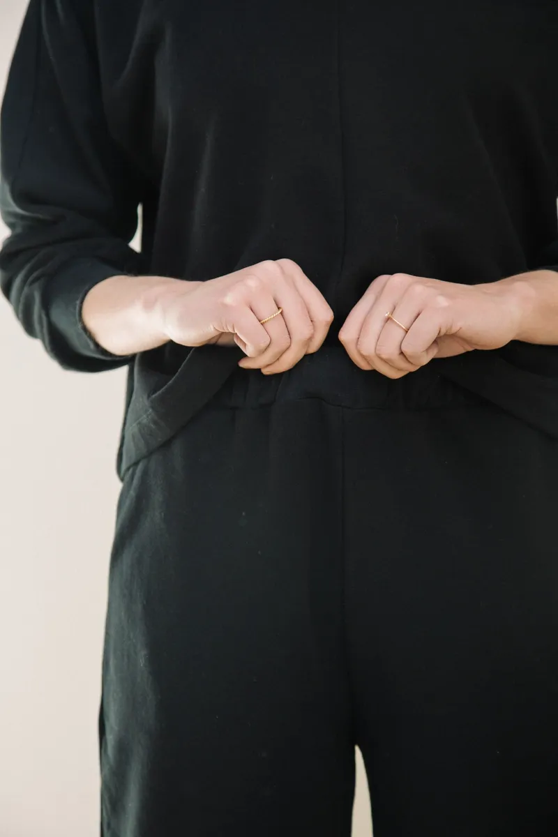 Cypress Organic Cotton Felpe Jogger in Black 3