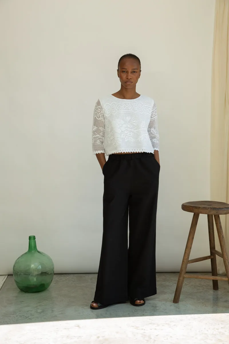 Daisy-Fay Cotton Lace Top in White by HANNAH BEAUMONT 3