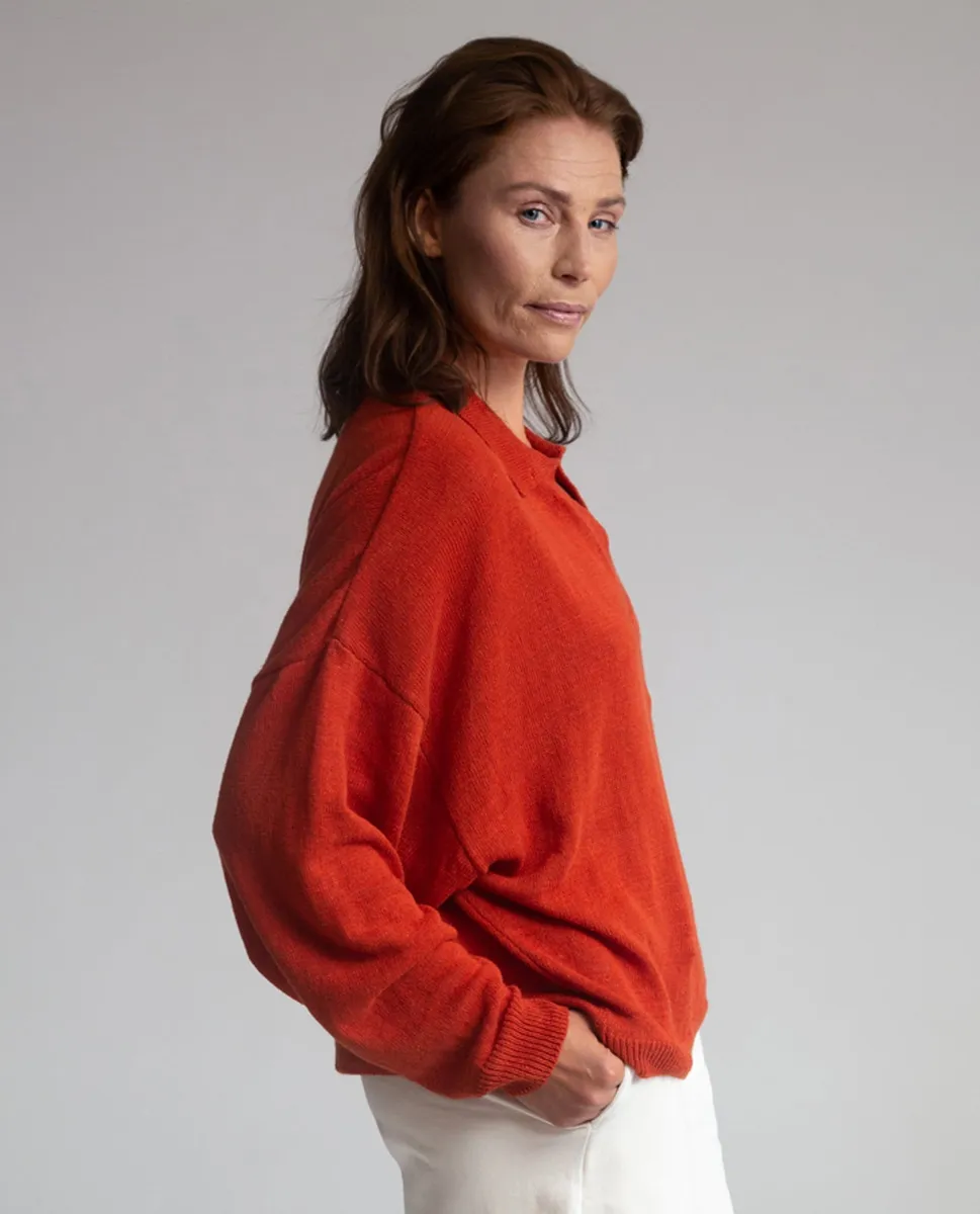 Edith Organic Cotton Jumper in Clay 3