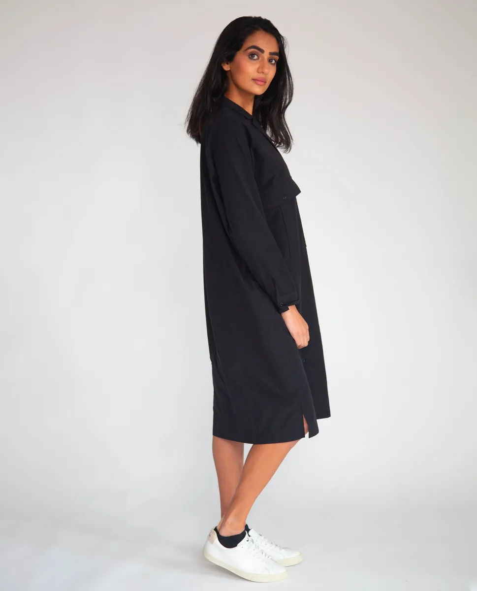 Etta Organic Cotton Dress In Black 2