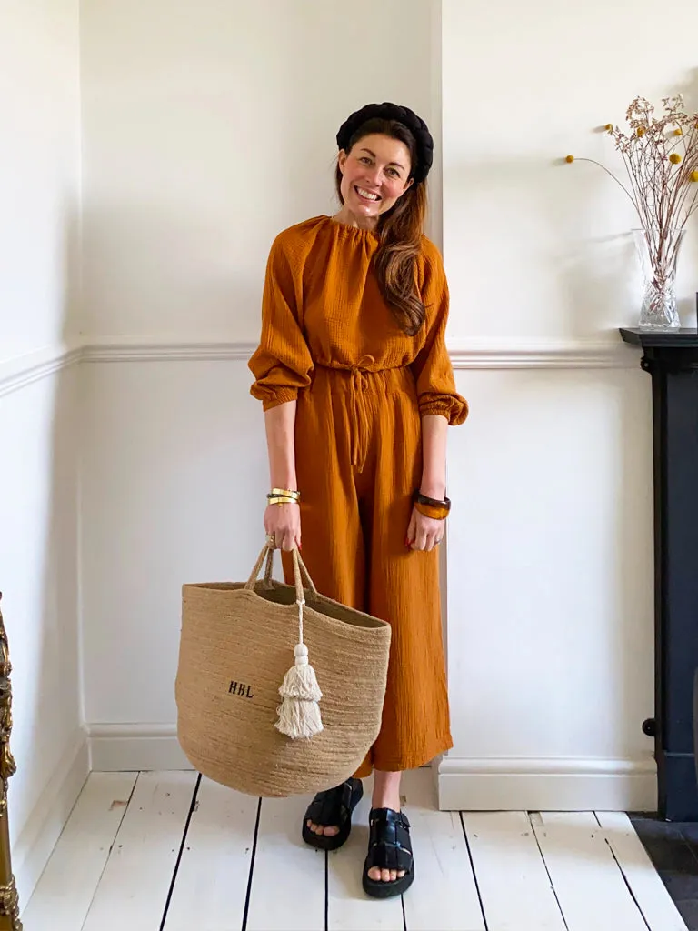 Evora Organic Cotton Trousers in Pecan by HANNAH BEAUMONT 3