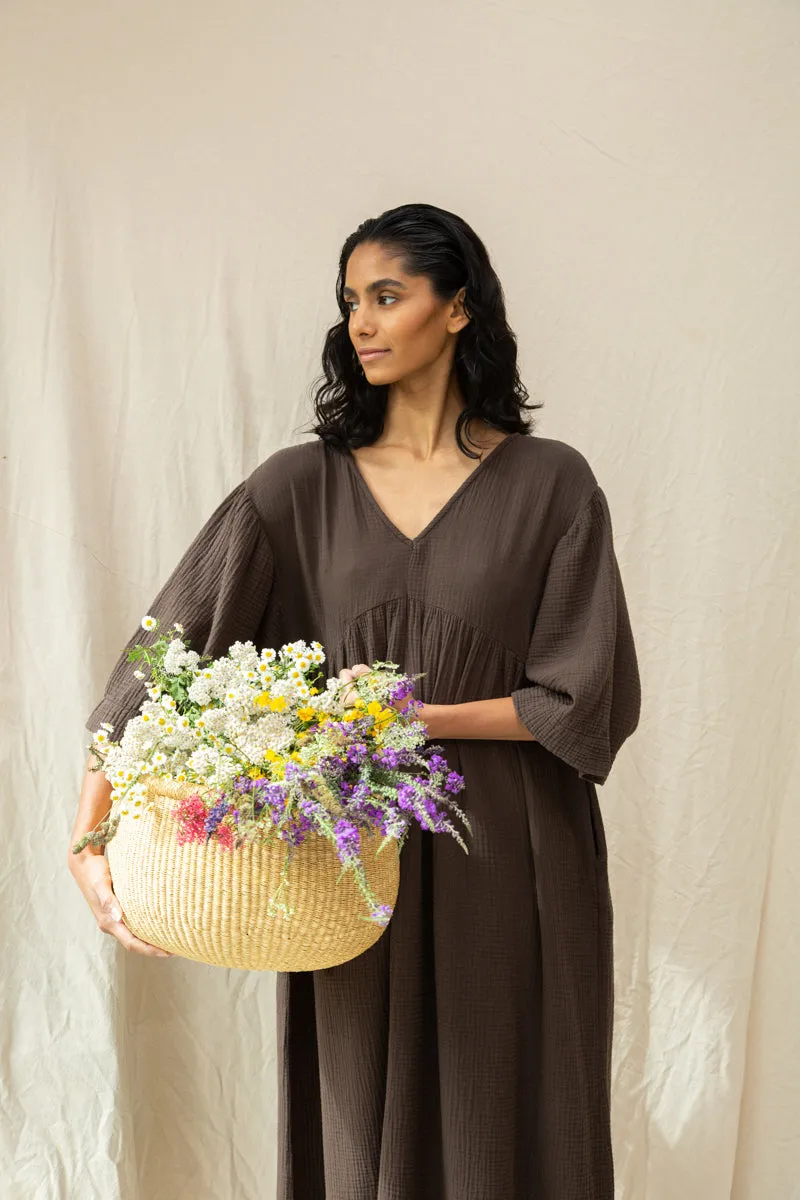 Fauna Organic Cotton Dress in Cacao 2