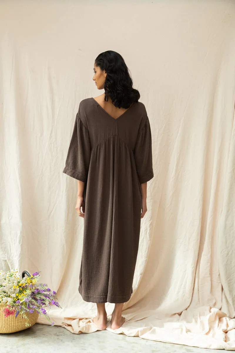 Fauna Organic Cotton Dress in Cacao 4