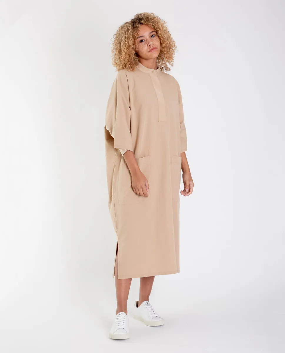 Fernanda Organic Cotton Dress in Stone XS Preloved 3