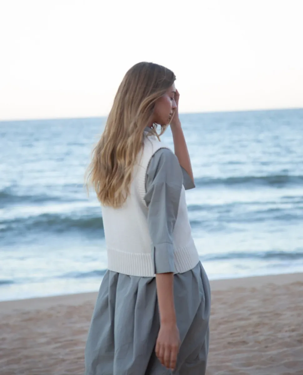 Joan Organic Cotton Tank In Off-White 2