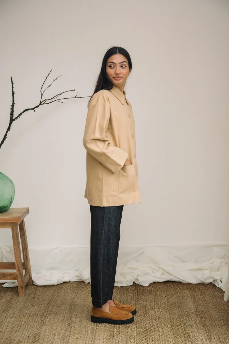 Kana-Leigh Organic Cotton Denim Trouser in Black 4