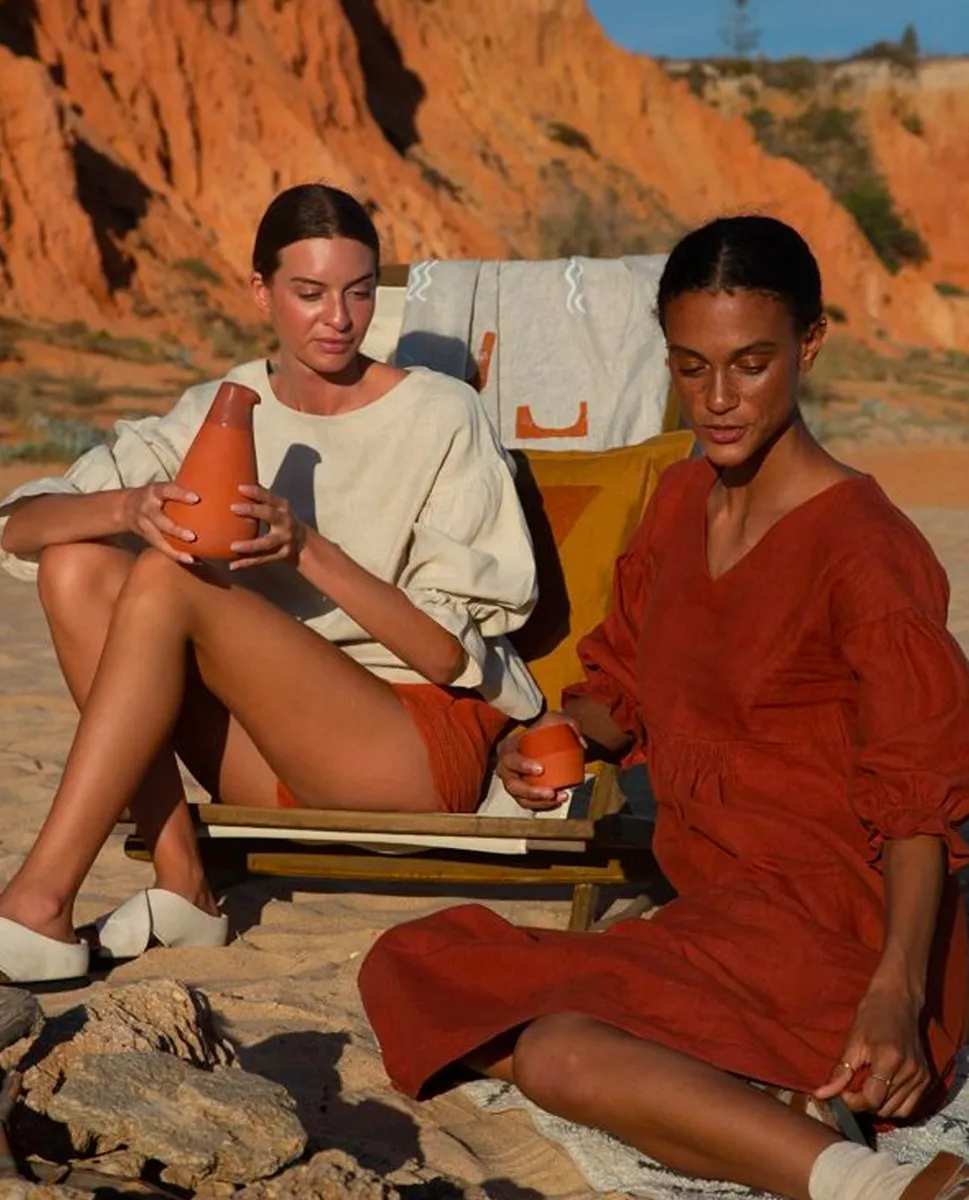 Lexi-May Linen Blouse In Latte 2