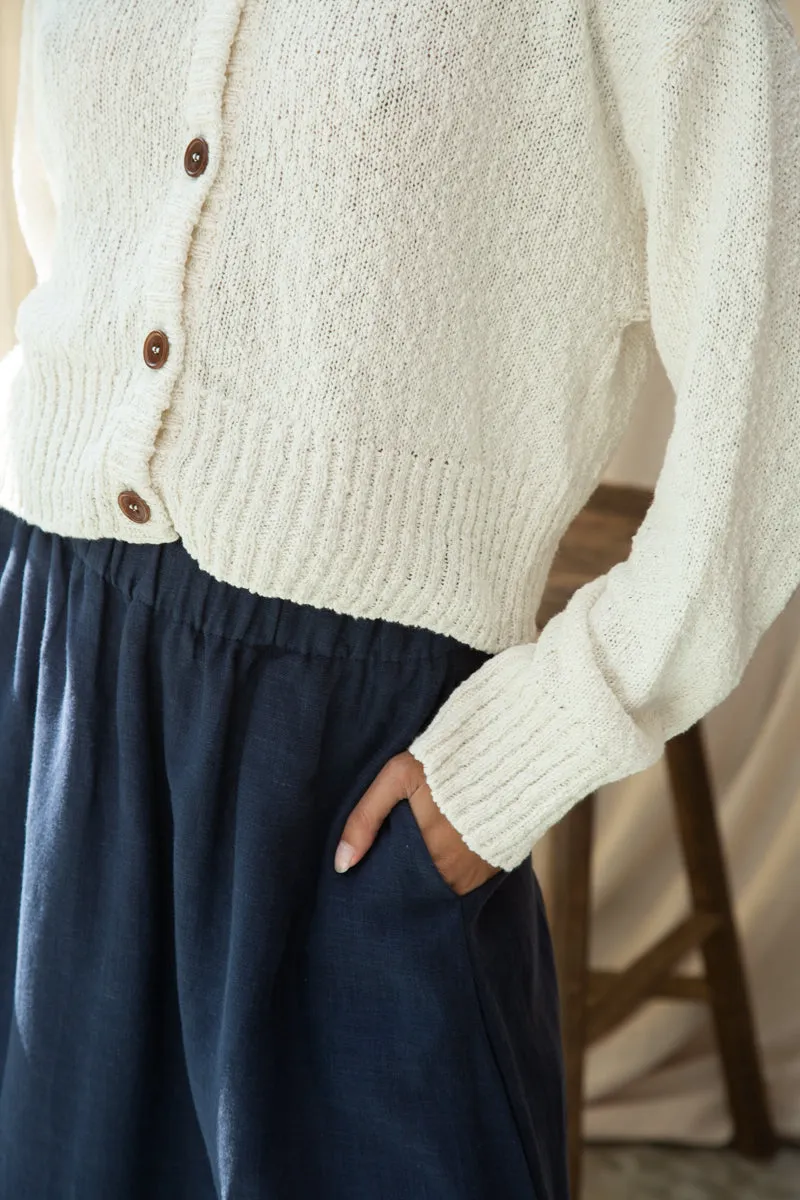 Lyla-May Linen Skirt in Midnight 6