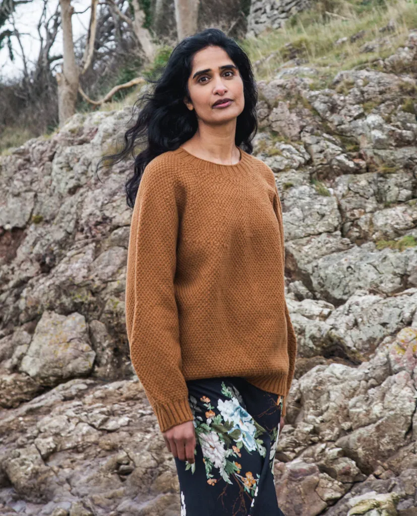 Maria Lambs Wool Jumper In Tan 2