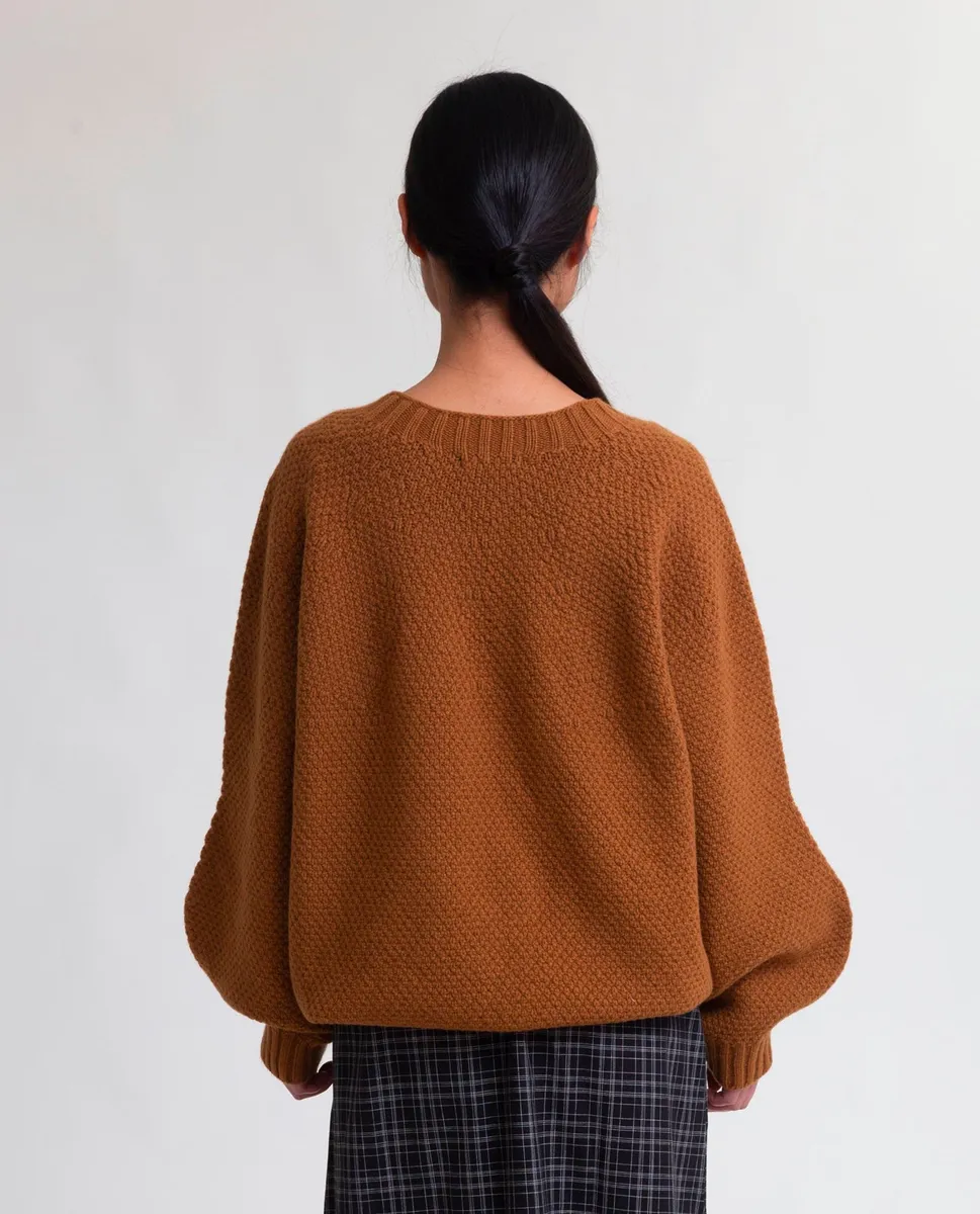 Maria Lambs Wool Jumper In Tan 3