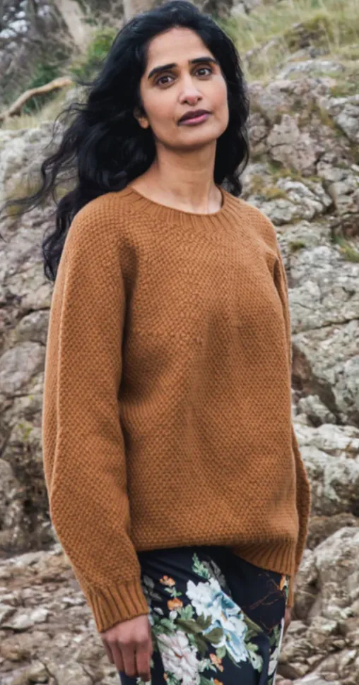 Maria Lambs Wool Jumper In Tan 5