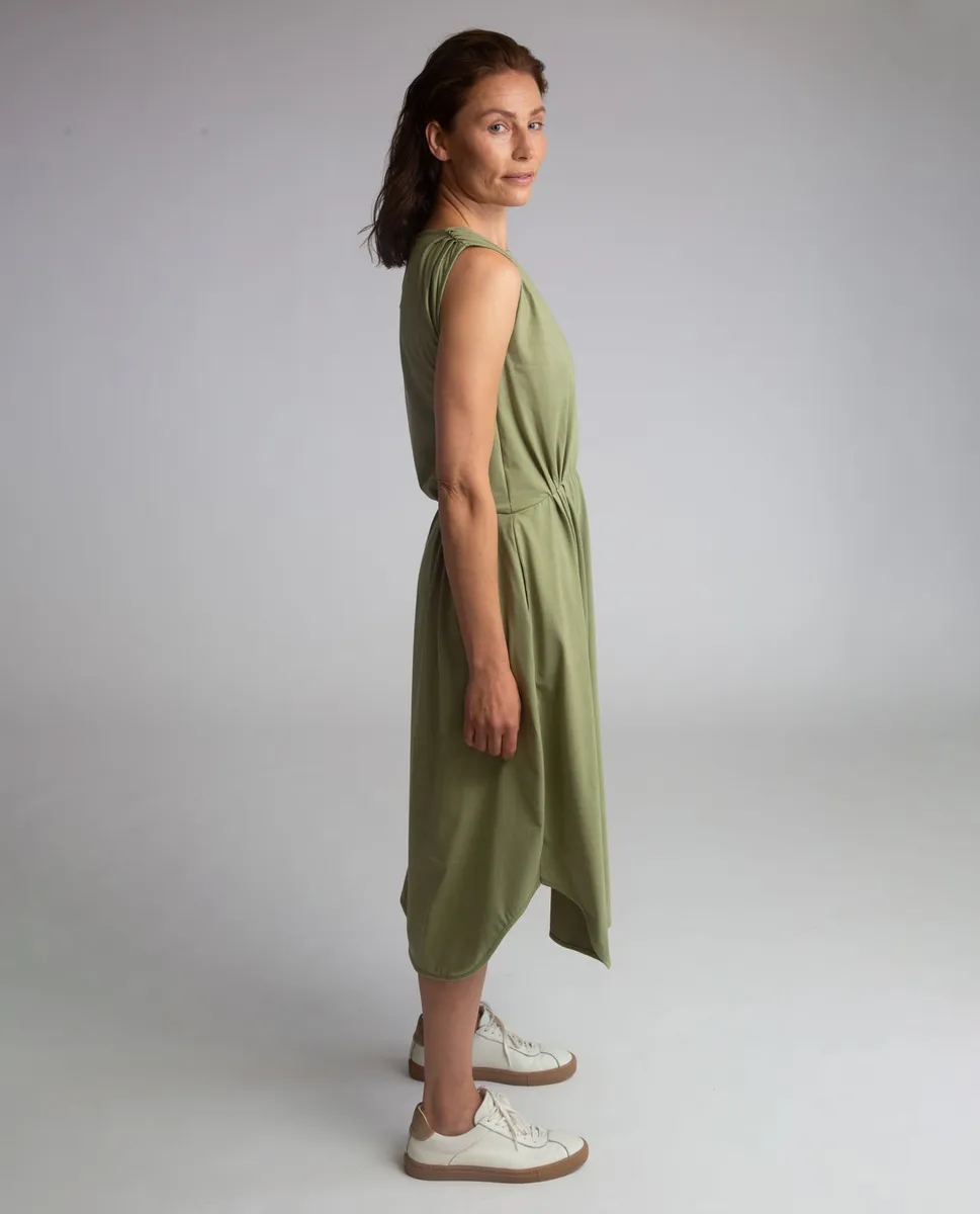 Mulberry Organic Cotton Dress In Sage 2