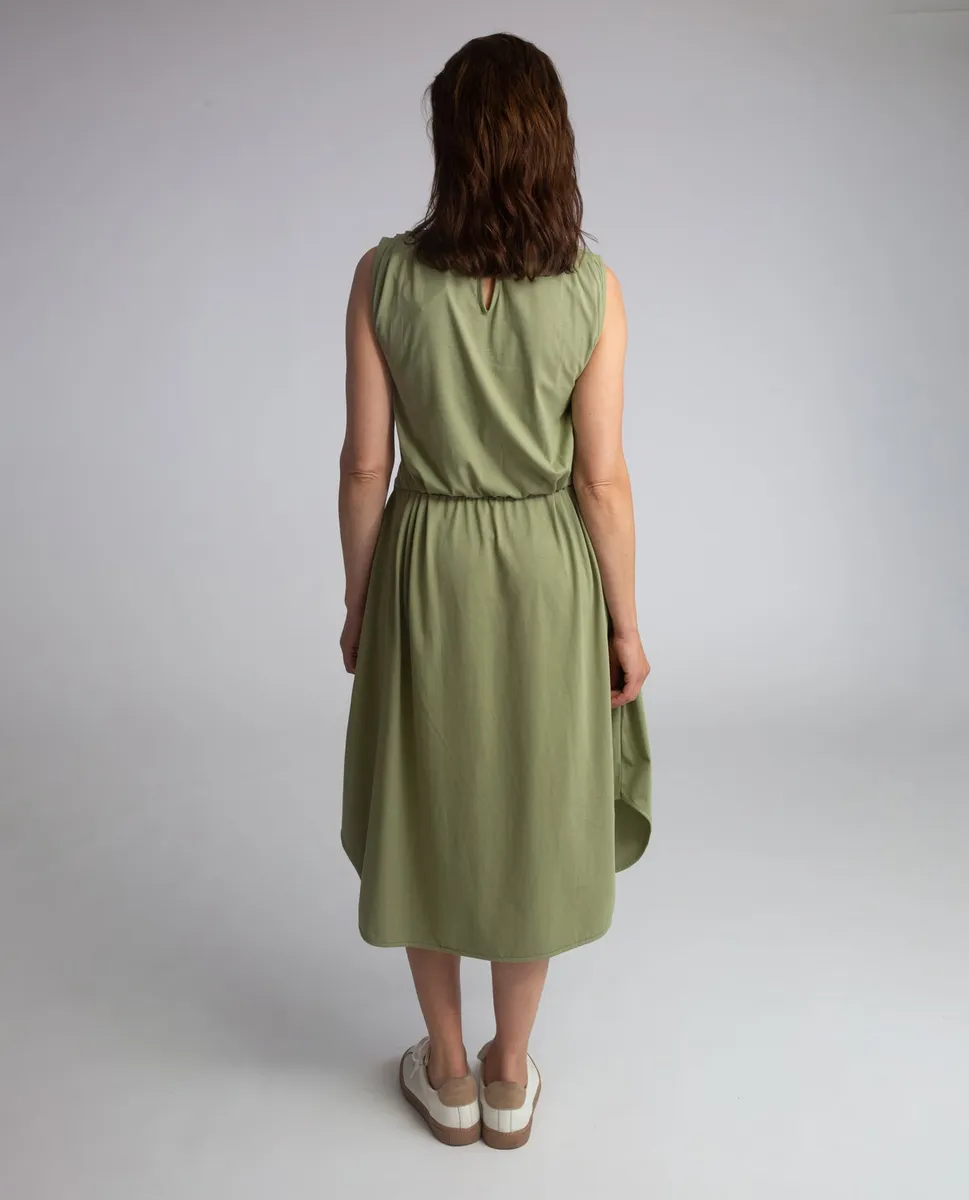 Mulberry Organic Cotton Dress In Sage 3