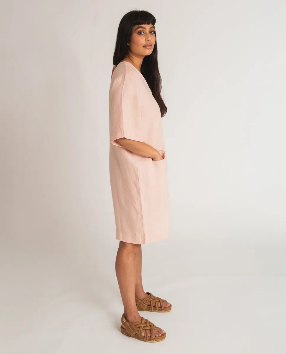 Nova Linen Jumpsuit In Rose 2