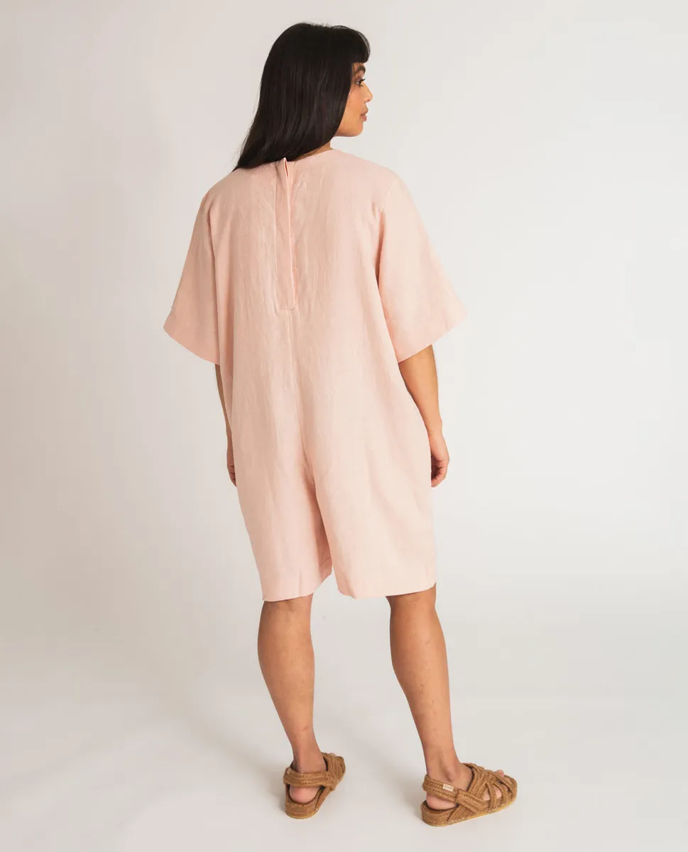 Nova Linen Jumpsuit In Rose 3