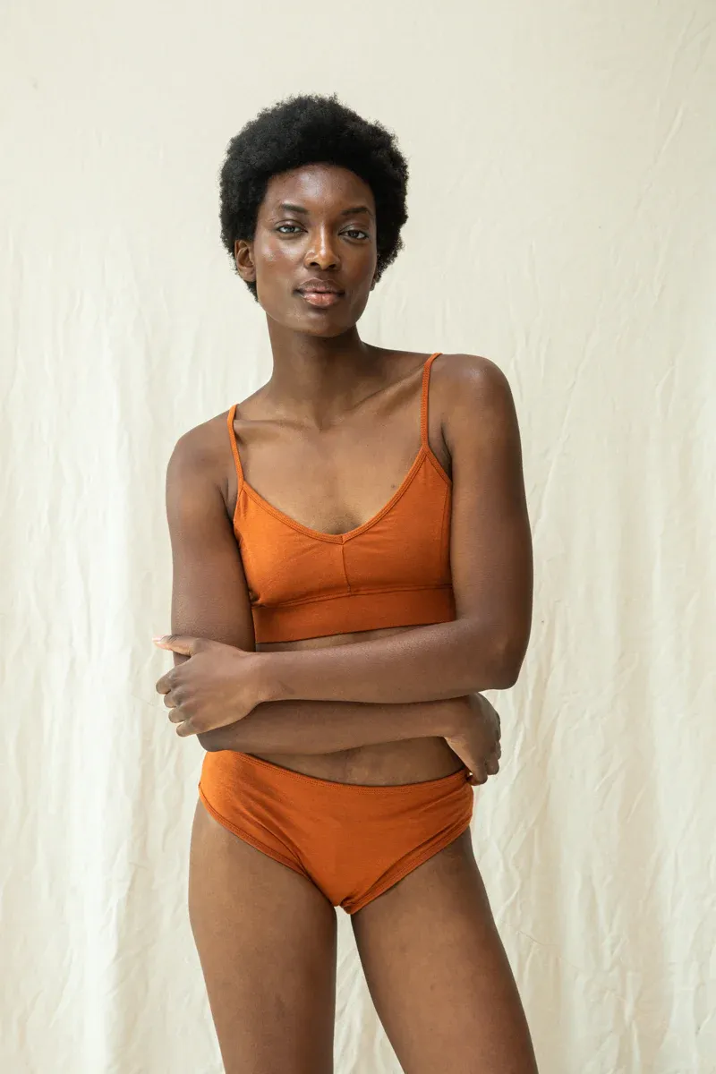 Nyra Bamboo & Organic Cotton Blend Bra in Terracotta 4