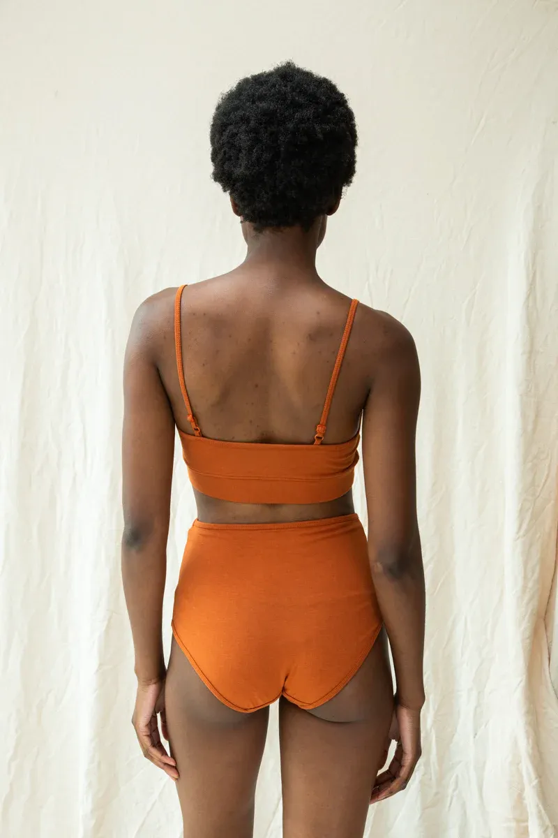 Nyra Bamboo & Organic Cotton Blend Bra in Terracotta 5