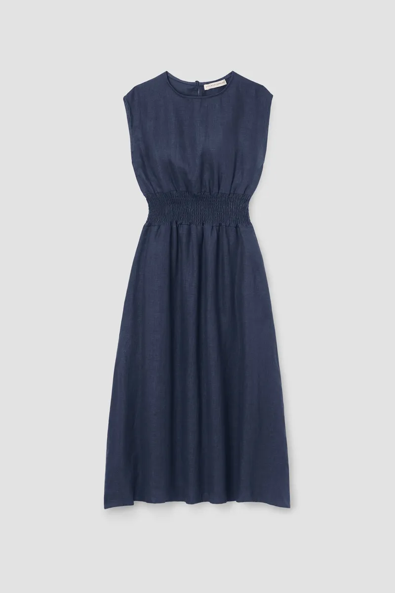 Ottillie-May Linen Dress in Midnight