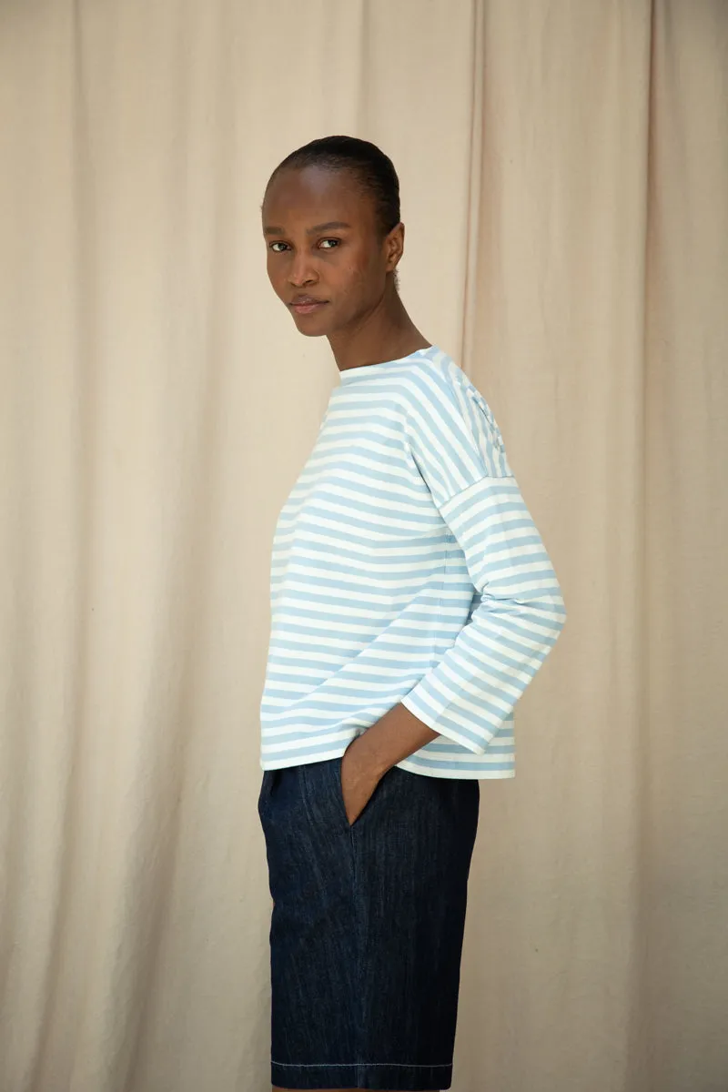 Paola-Leigh Organic Cotton Denim Shorts in Indigo 4