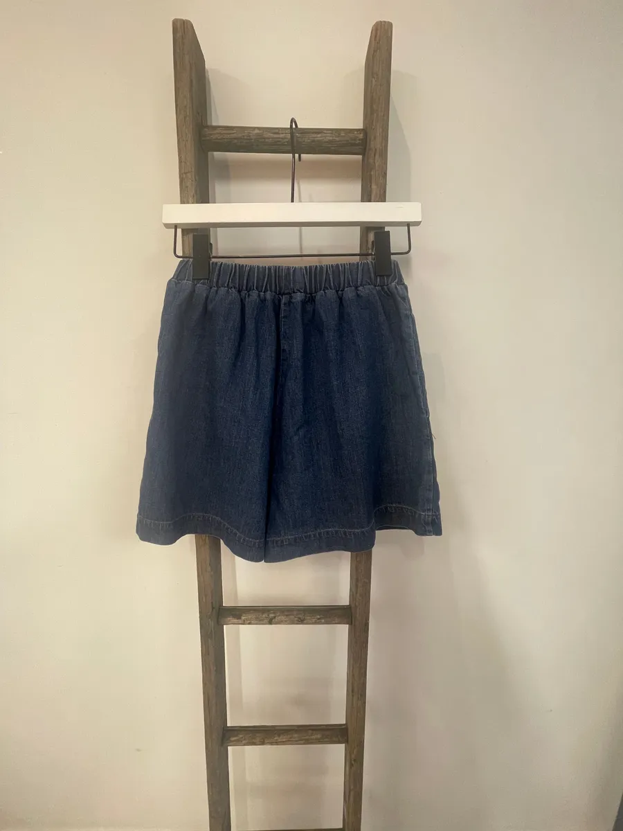Paola-Leigh Organic Cotton Denim Shorts in Mid Blue XS Preloved 3