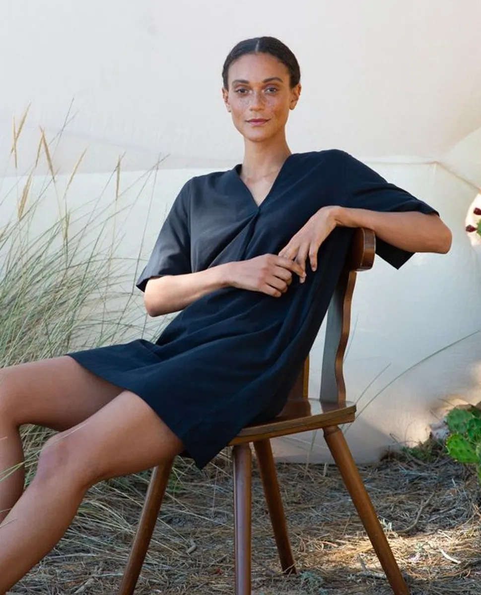 Sammy Organic Cotton Dress In Black 2