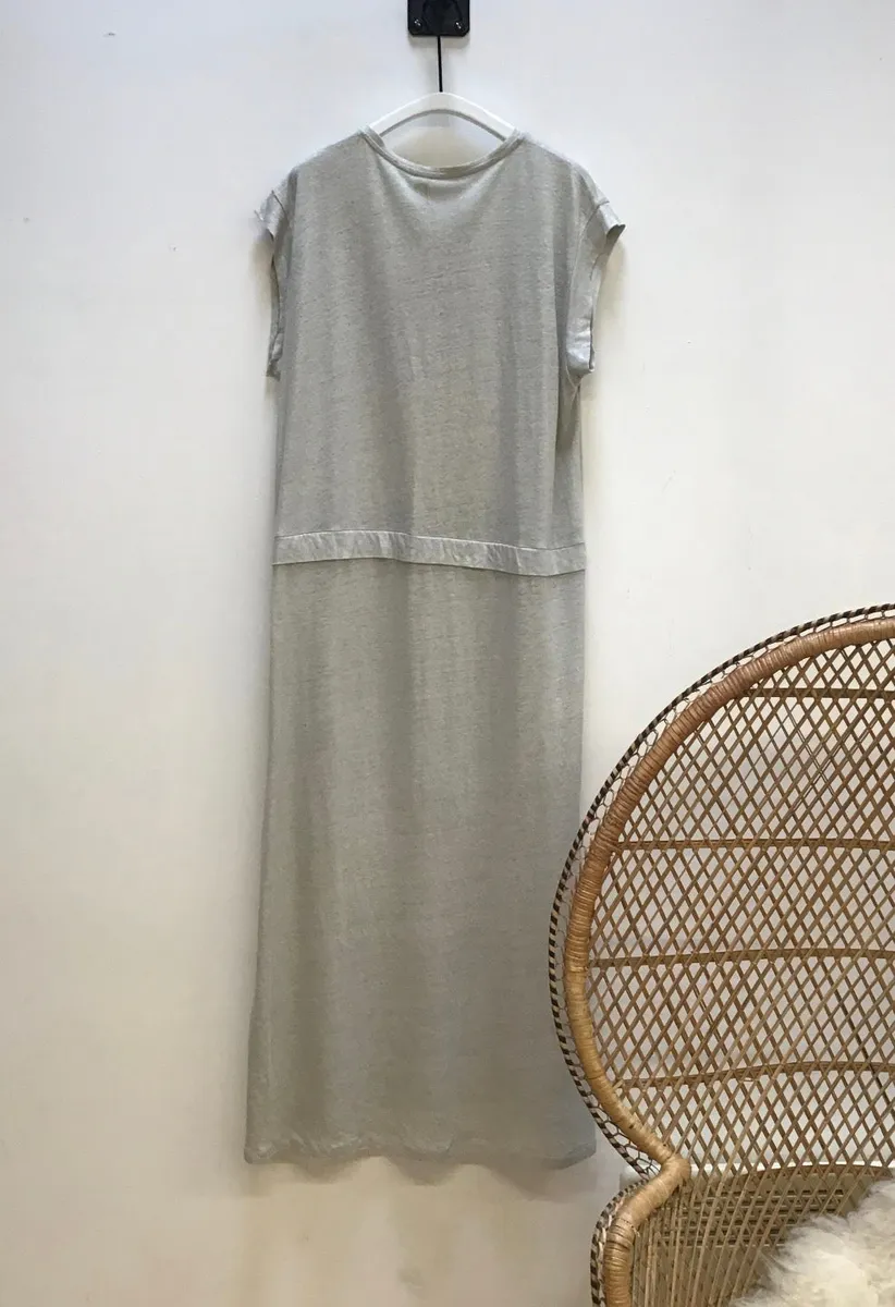 Sara Linen Dress in Silver S Preloved 3