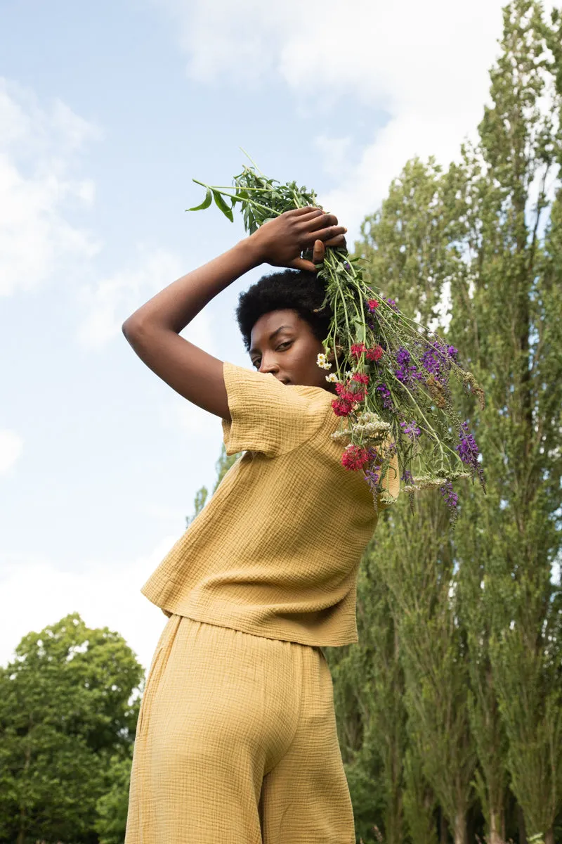 Sawyer Organic Cotton Trouser in Straw 3